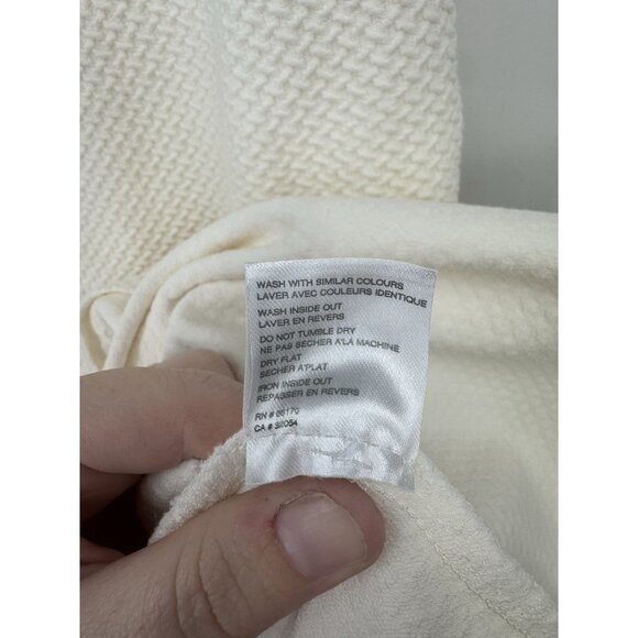 GANNI Scoop Neck Mini Dress Women Small Ivory Textured Minimalist Granolagirl - Picture 7 of 9